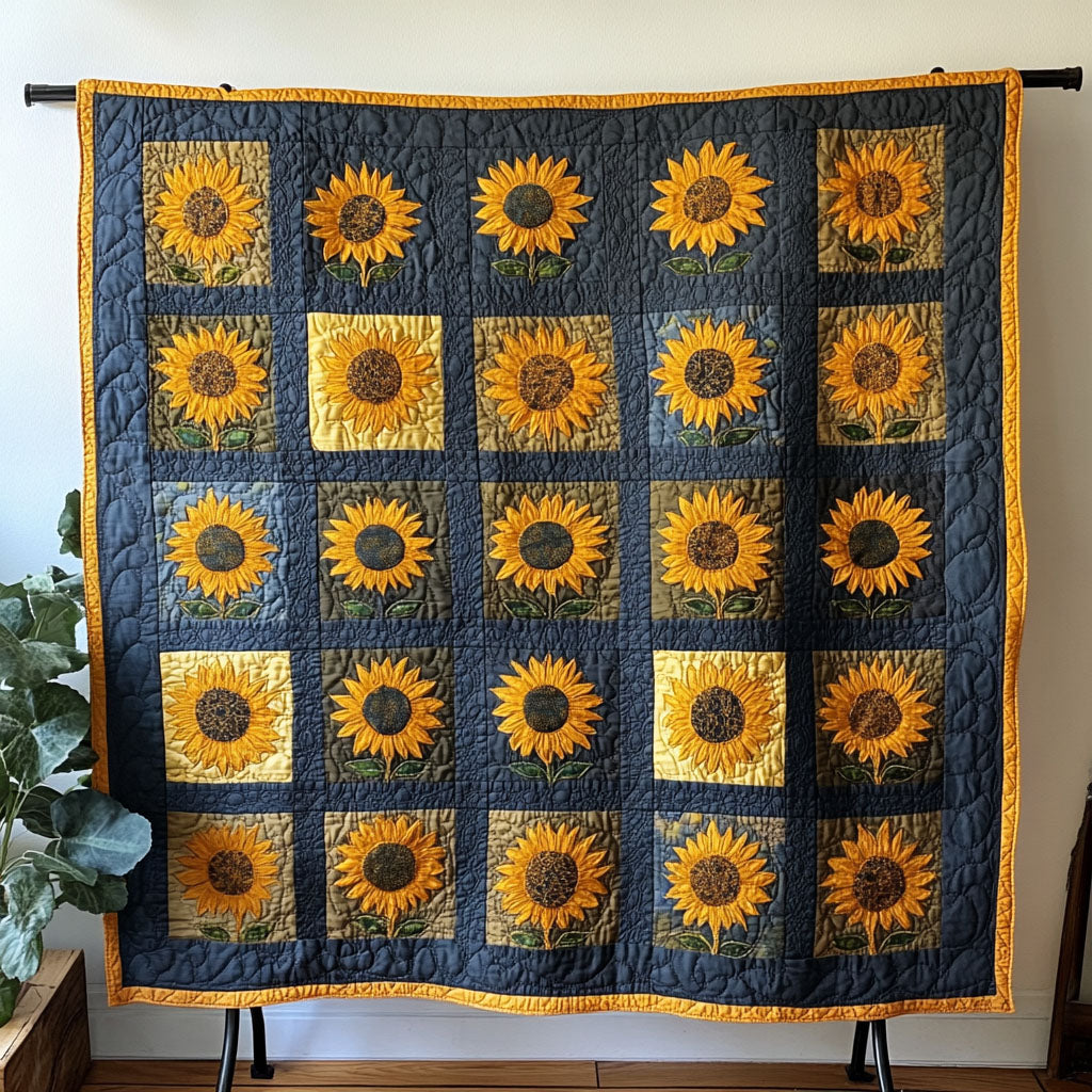 Sunflower Elegance Quilted Blanket - Baby (30" x 40") - Pack 1