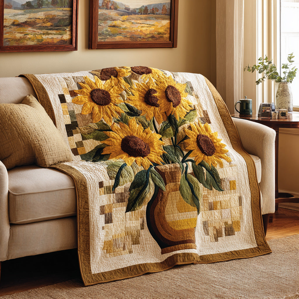 Sunflower Harvest Quilted Blanket - Baby (30" x 40") - Pack 1