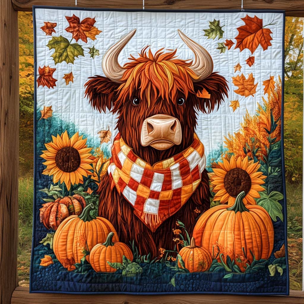 Sunflower Serenade Quilted Blanket - Throw (55" x 60")