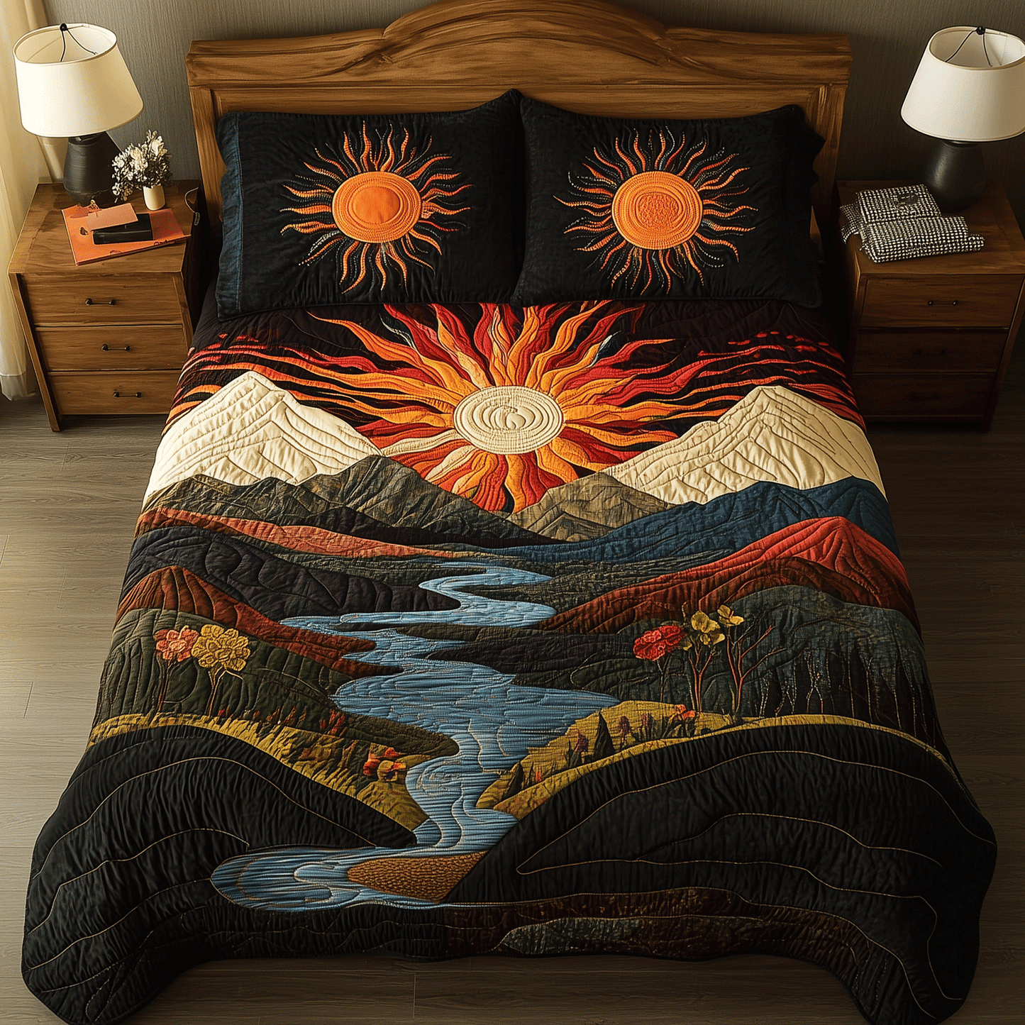 Sunlit Serenity 3-Piece Quilted Bedding Set - Single (59" x 70")