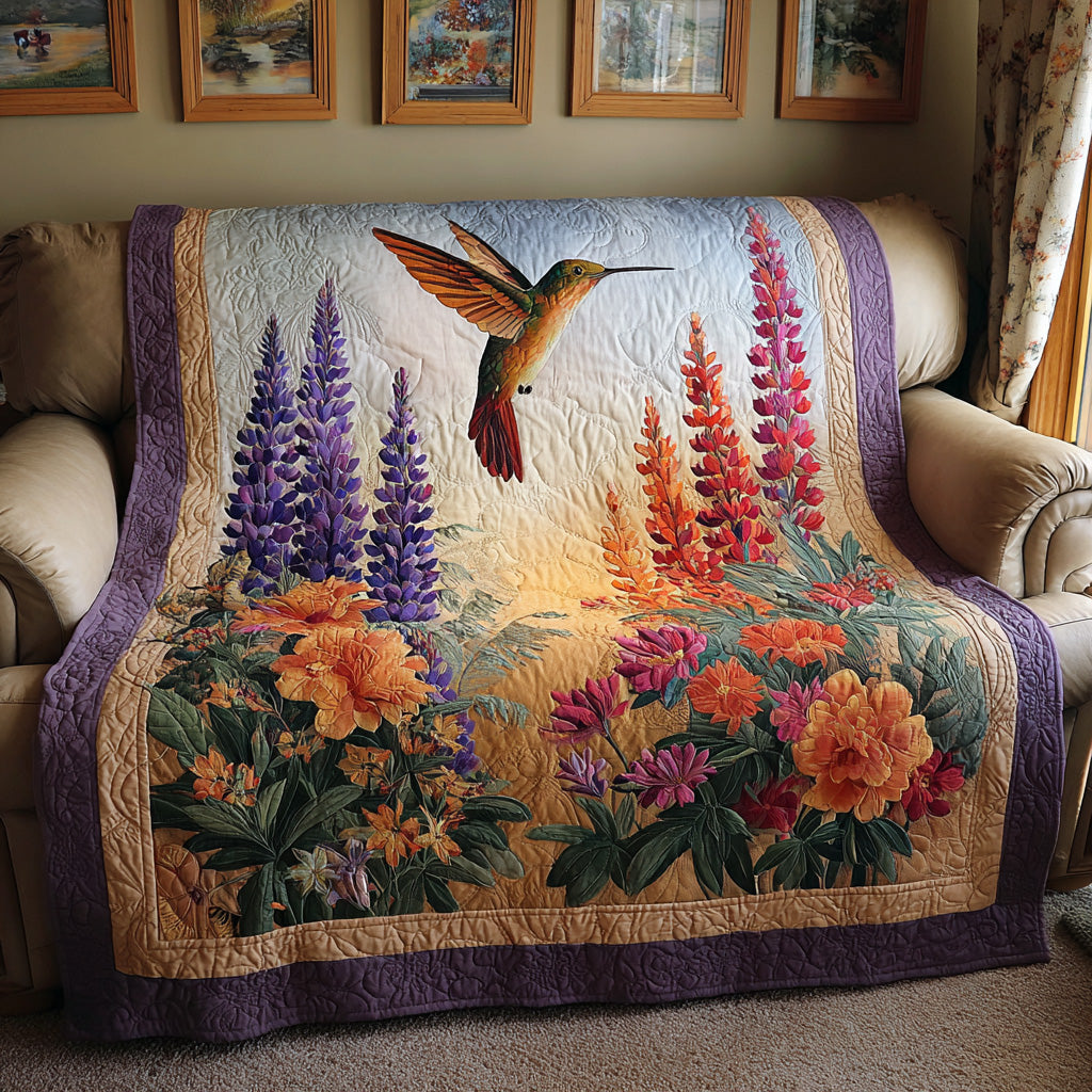 Sunlit Hummingbird Quilted Blanket - Baby (30" x 40") - Pack 1