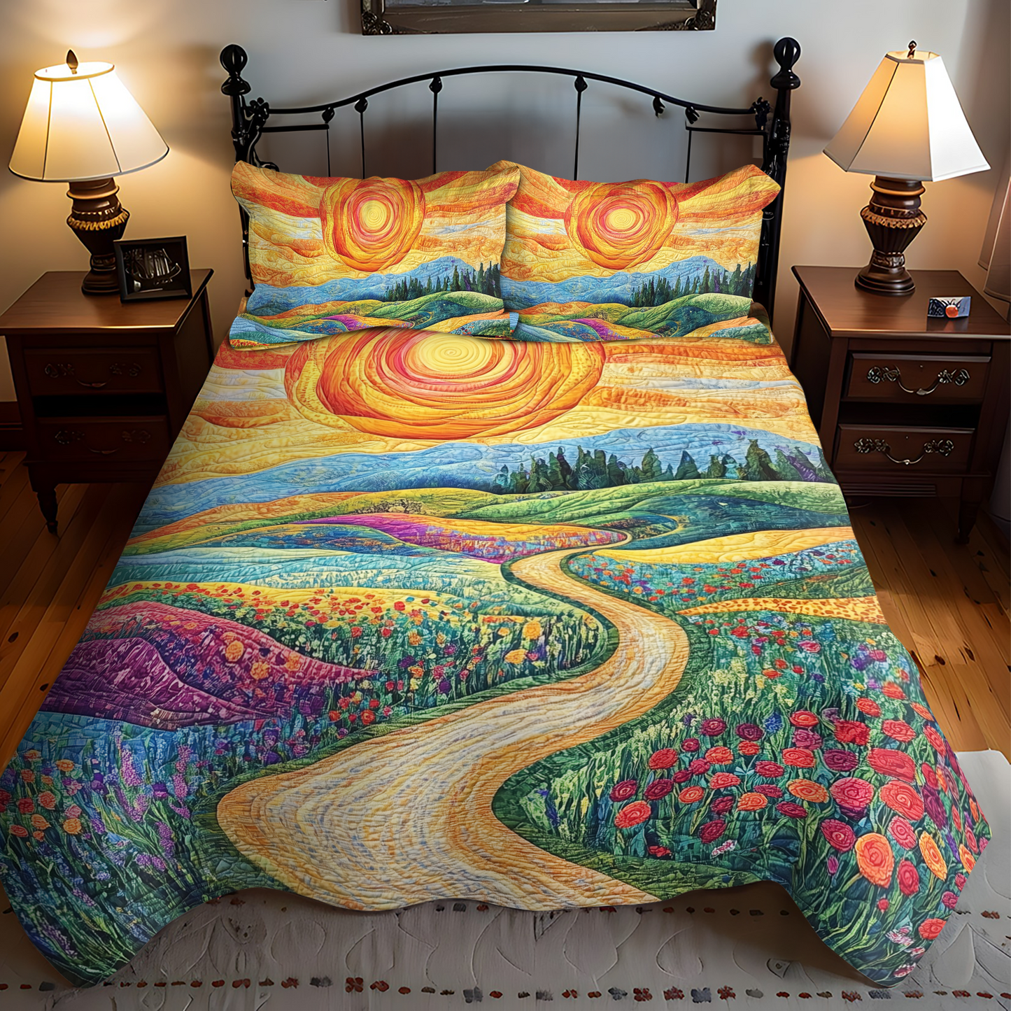 Sunlit Joy 3-Piece Quilted Bedding Set - Single (59" x 70")