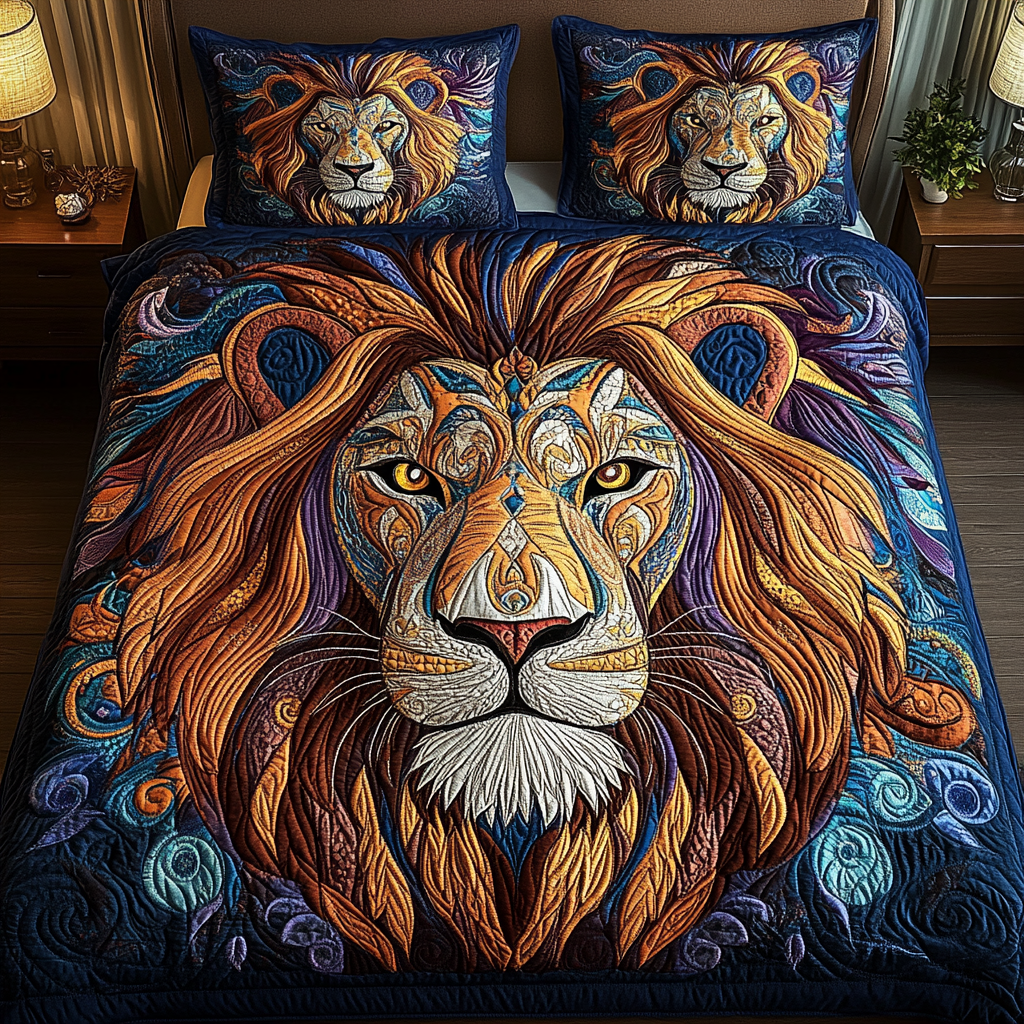 Sunlit Majesty 3-Piece Quilted Bedding Set - Single (59" x 70")