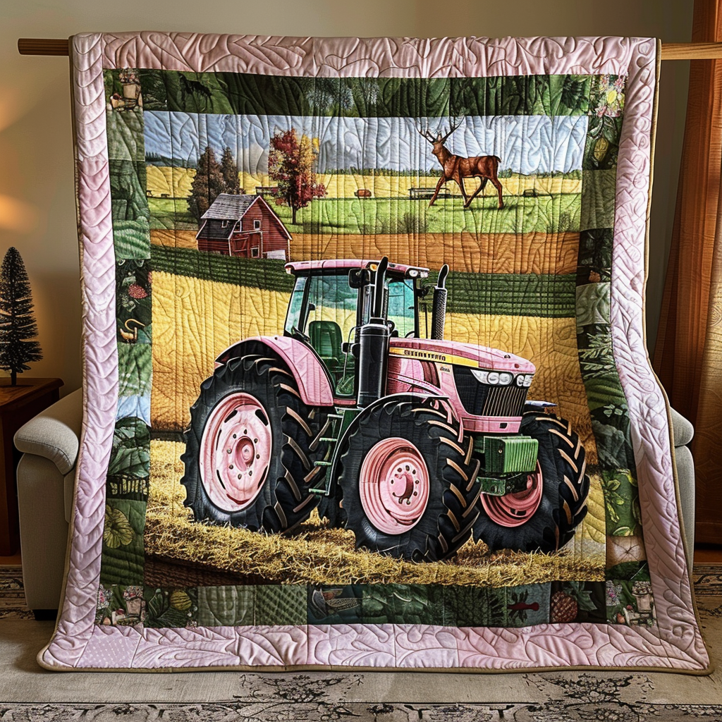 Sunny Harvest Quilted Blanket - Throw (55" x 60")