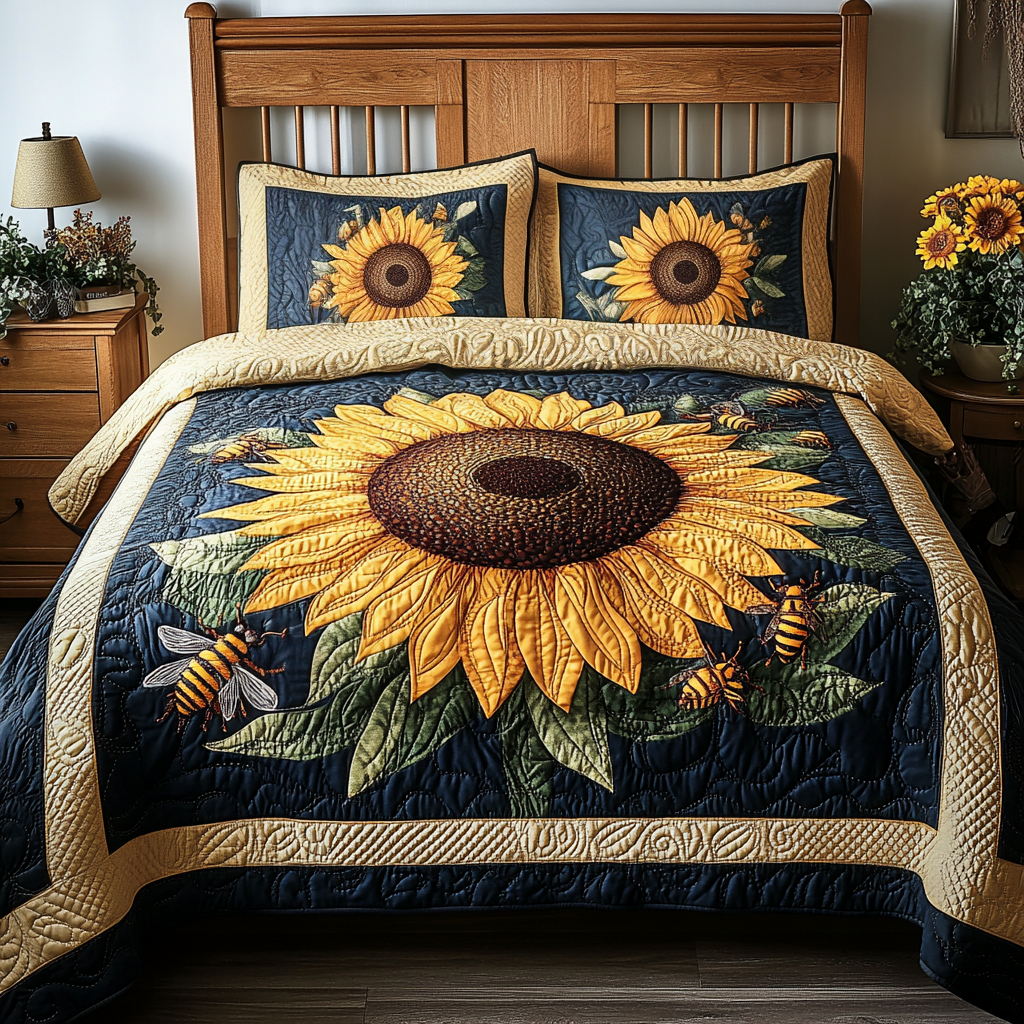 Sunny Haven Quilted Bedding Set - Single (59" x 70")