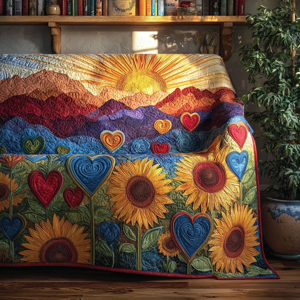Sunny Hearts Quilted Blanket - Baby (30" x 40") - Pack 1