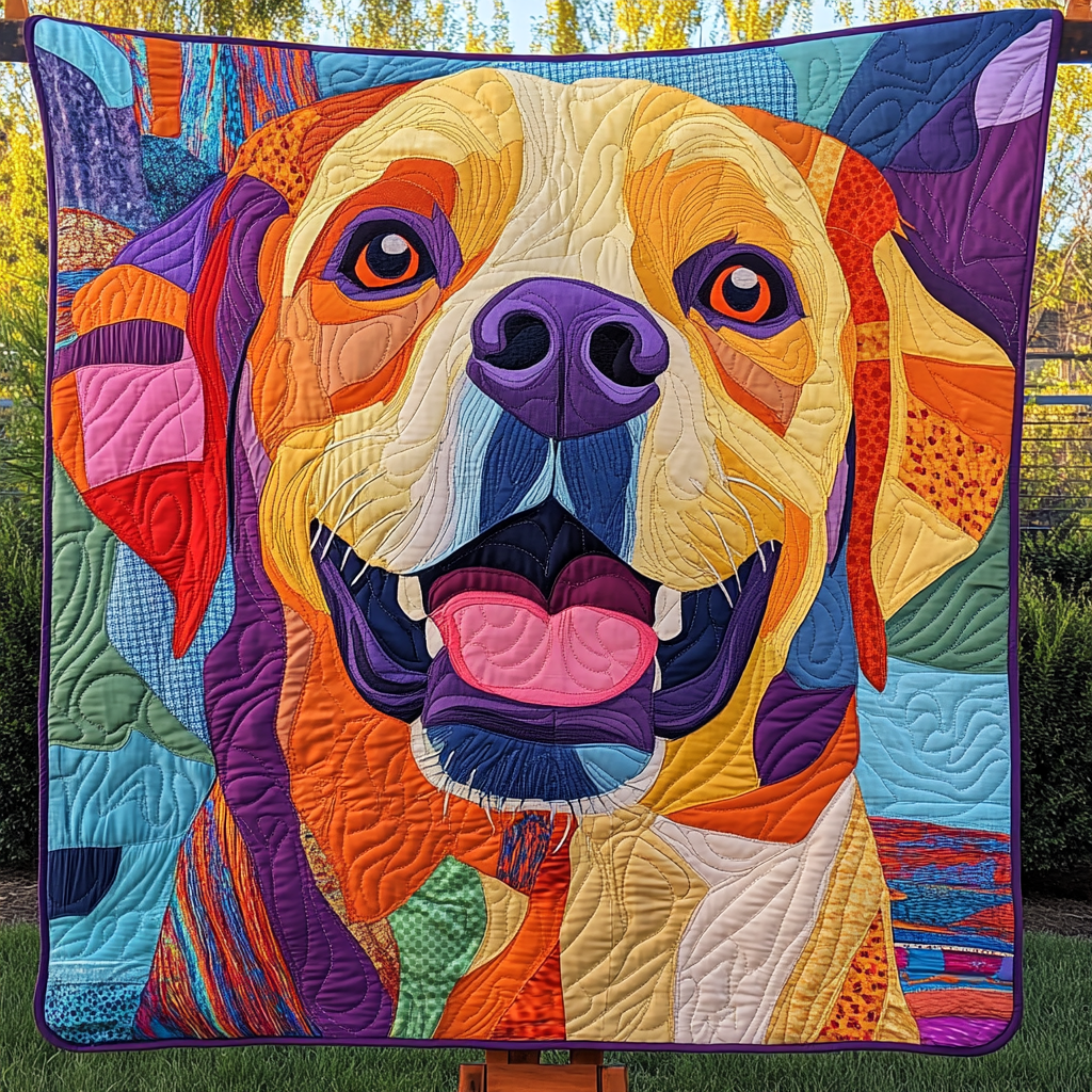 Sunny Paws Portrait Quilted Blanket - Throw (55" x 60")