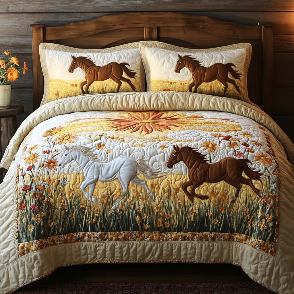 Sunny Prairie 3-Piece Quilted Bedding Set - Single (59" x 70")