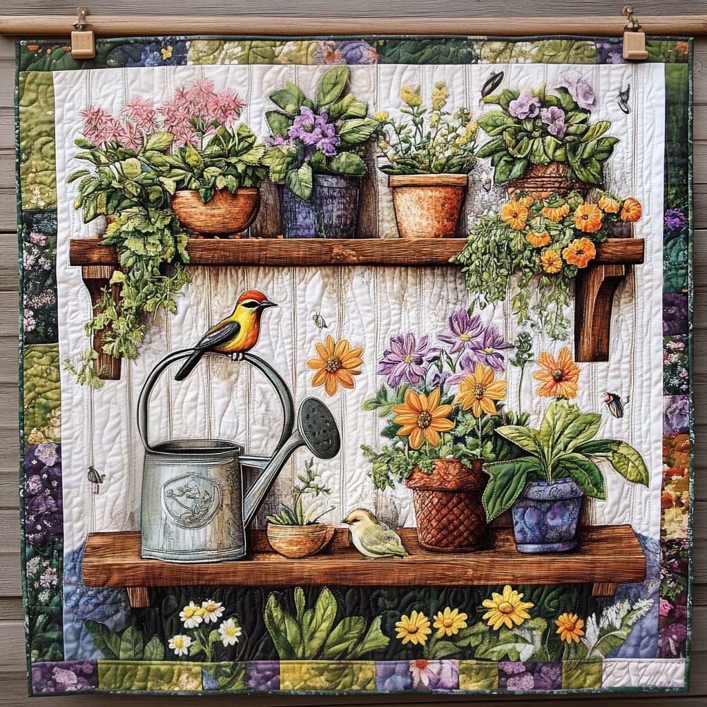Sunny Steps Quilted Blanket - Throw (55" x 60")