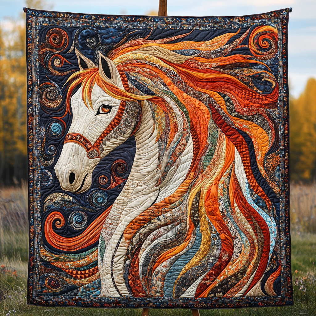 Sunset Gallop Quilted Blanket - Throw (55" x 60")