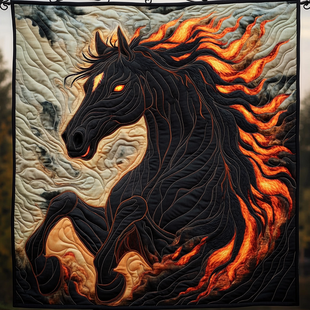 Sunset Gallop Quilted Blanket - Throw (55" x 60")