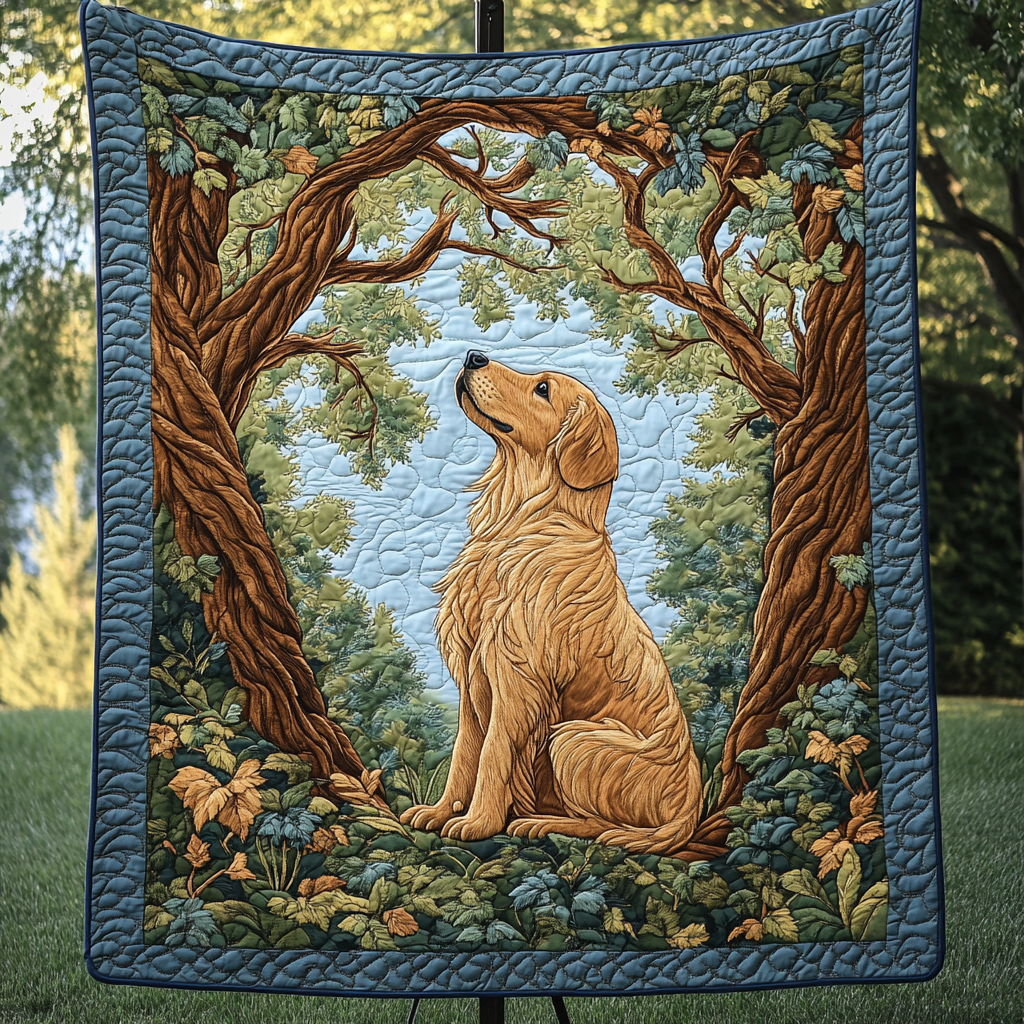 Sunset Paws Quilted Blanket - Throw (55" x 60")