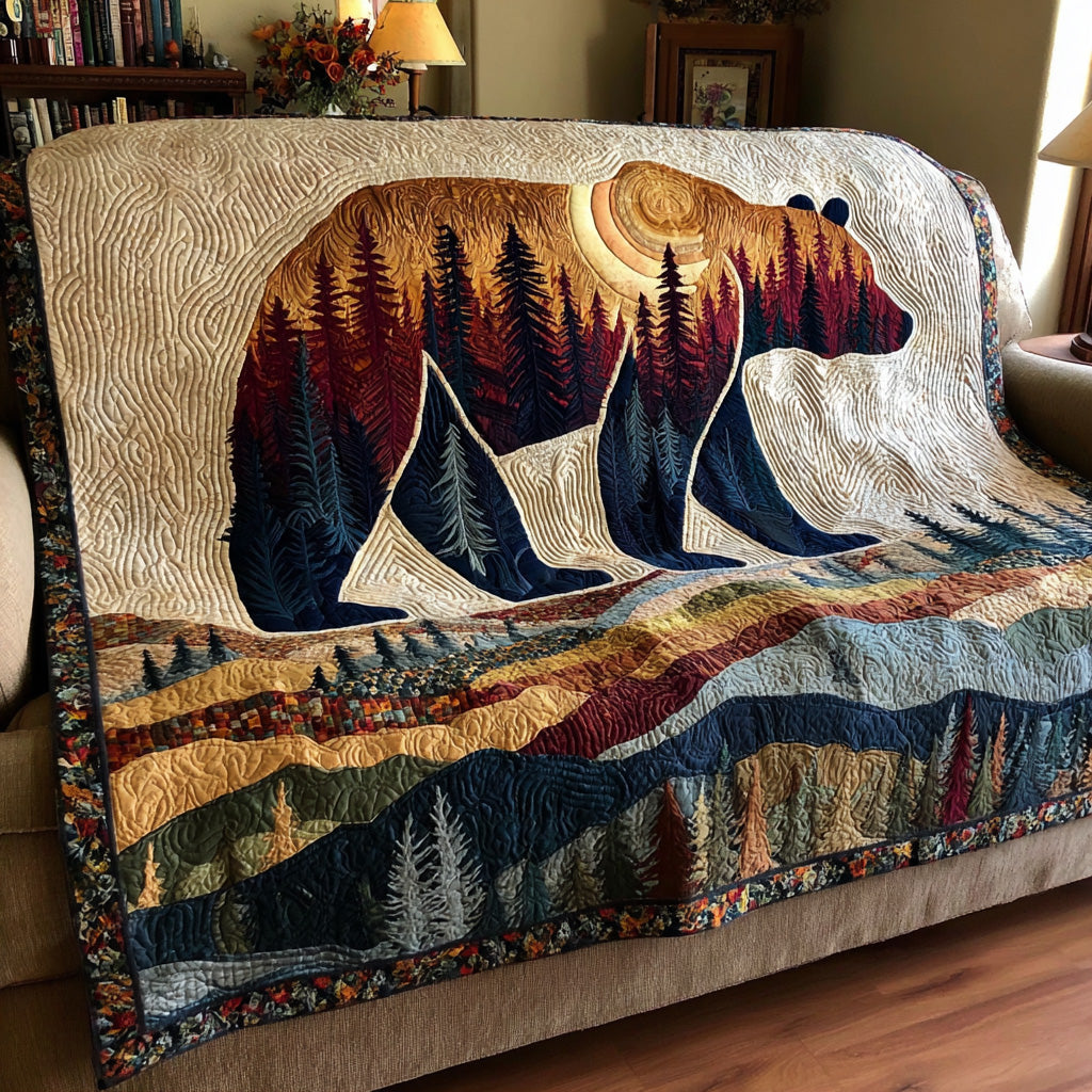 Sunset Ridge Bear Quilted Blanket - Baby (30" x 40") - Pack 1