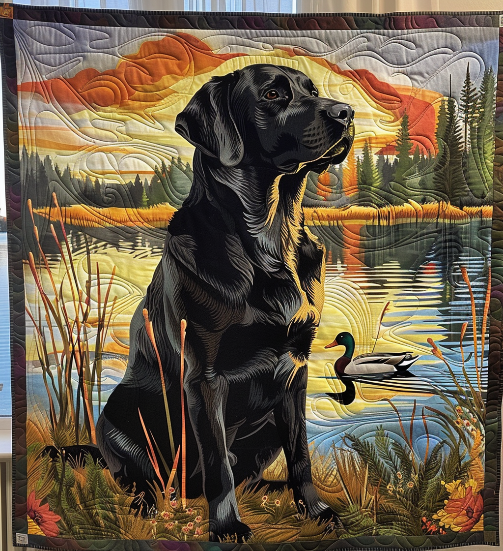 Sunset Sentinel Quilted Blanket - Throw (55" x 60")