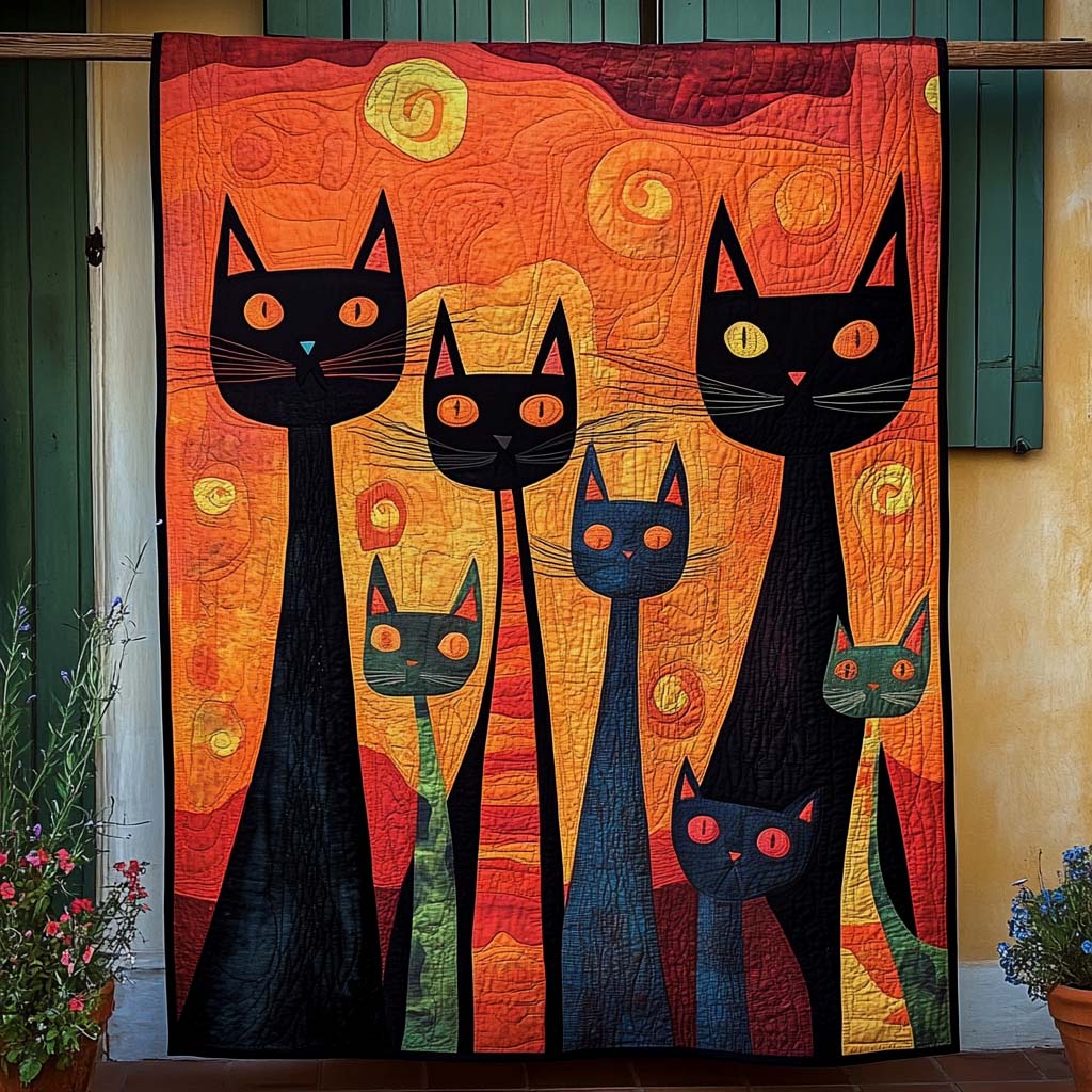 Sunset Stalkers Quilted Blanket - Throw (55" x 60")