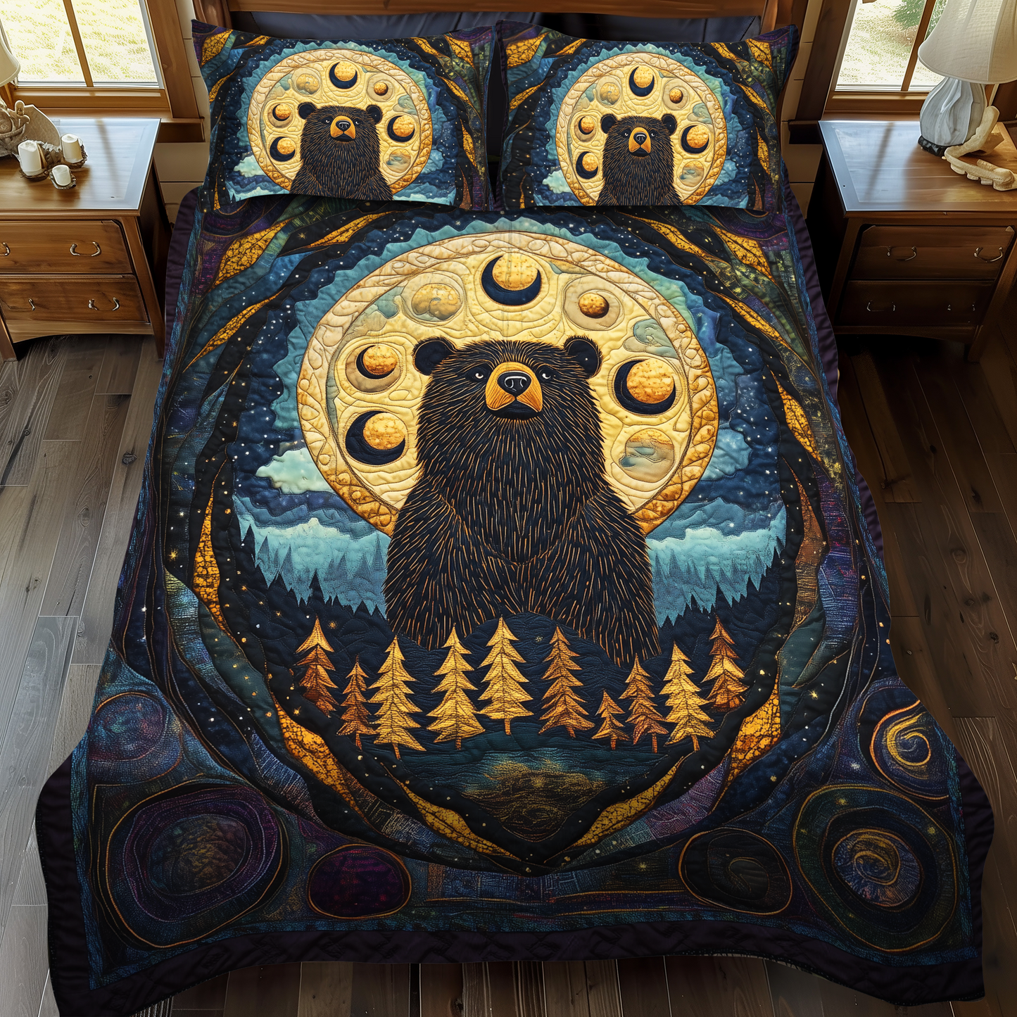 Sunset Wanderer 3-Piece Quilted Bedding Set - Single (59" x 70")