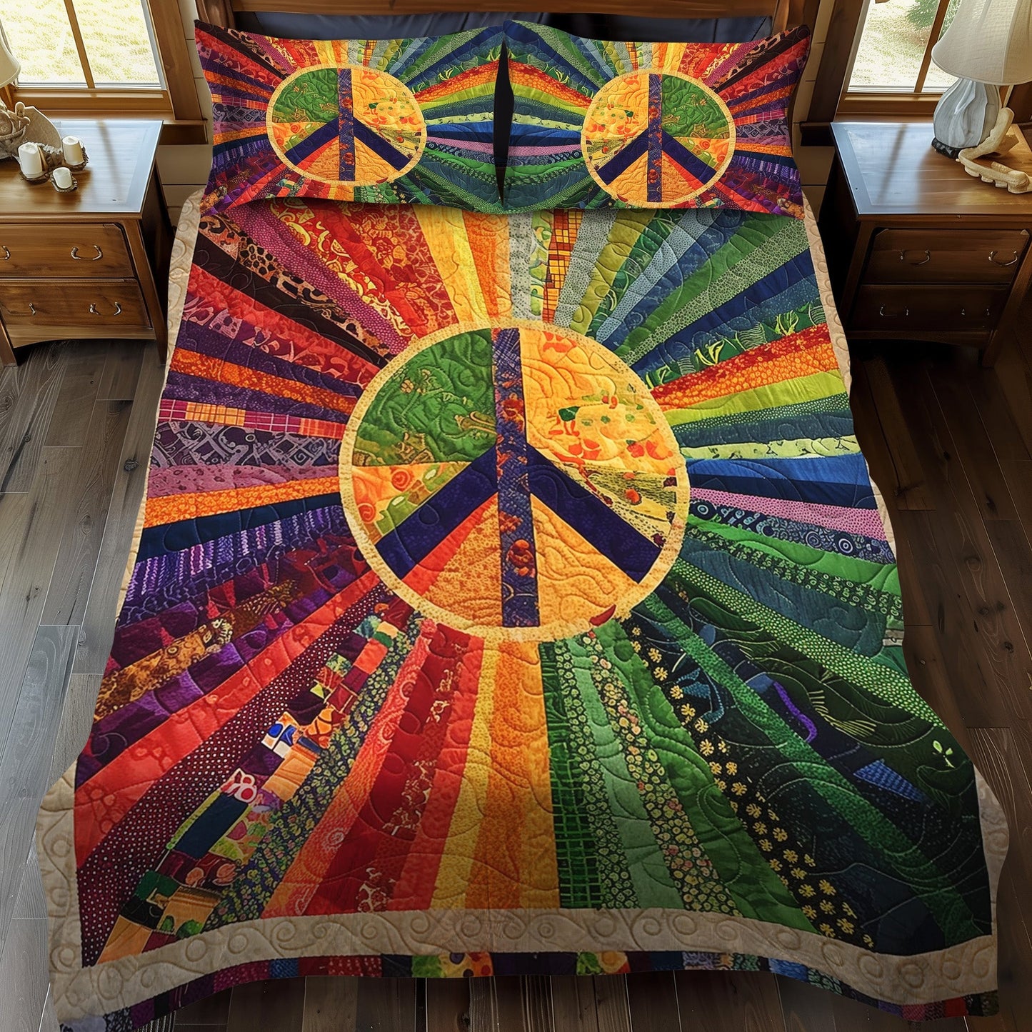 Sunshine Harmony 3-Piece Quilted Bedding Set - Single (59" x 70")