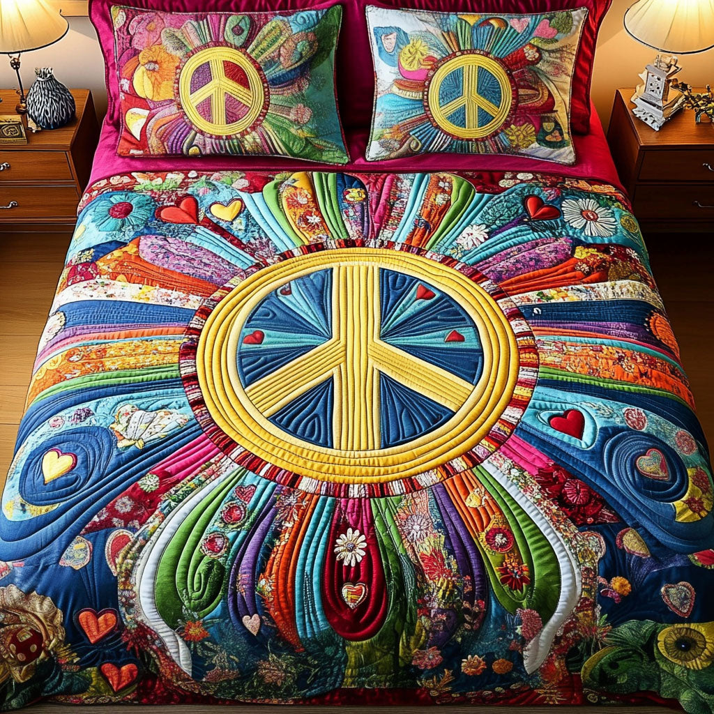 Sunshine Serenity 3-Piece Quilted Bedding Set - Single (59" x 70")