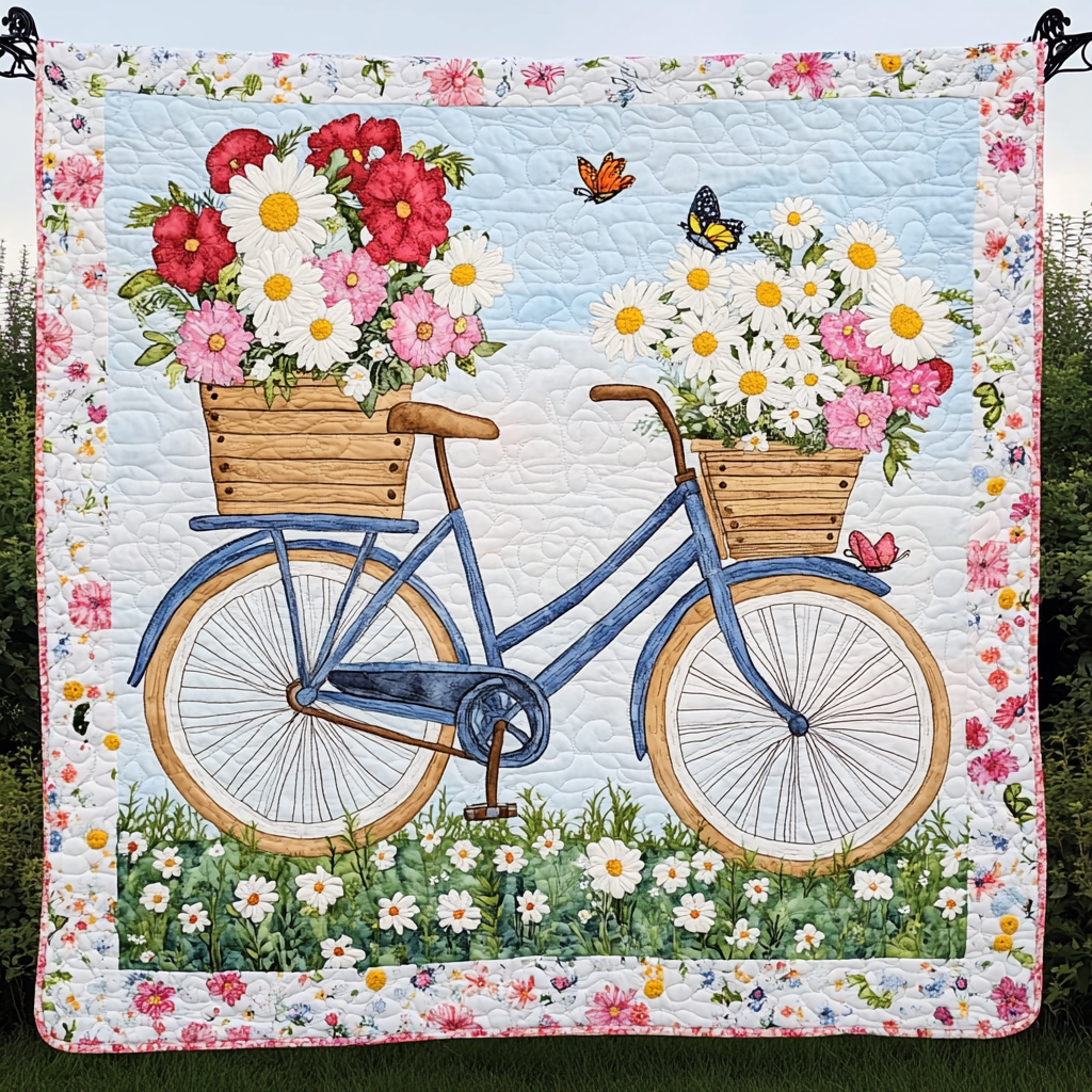Sunshine Cycle Quilted Blanket - Throw (55" x 60")
