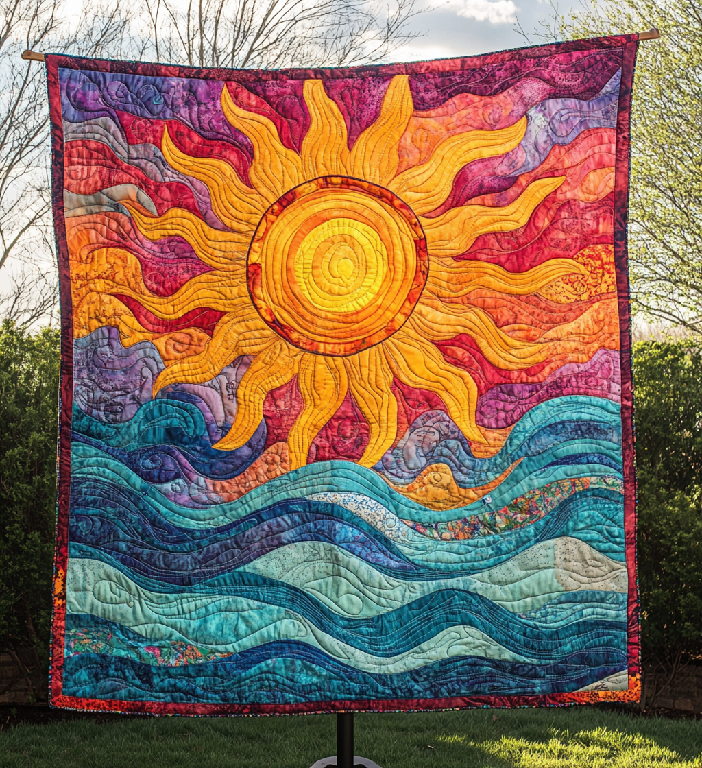 Sunshine Parade Quilted Blanket - Throw (55" x 60")