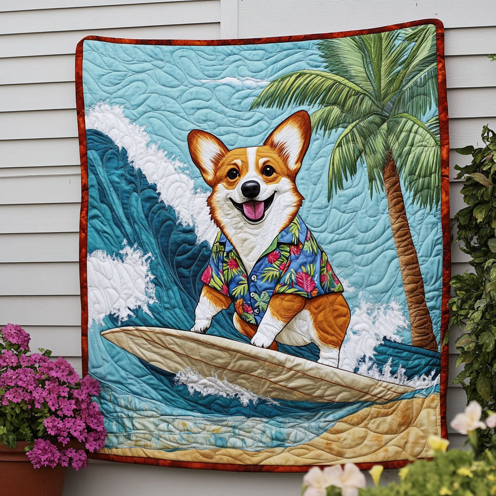 Surf Pup Style Quilted Blanket - Baby (30" x 40")