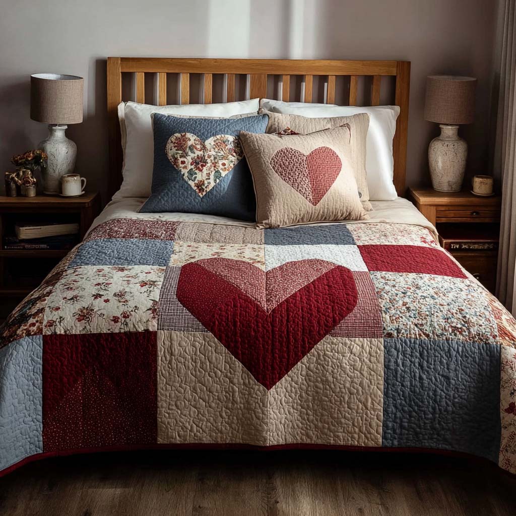Sweet Keepsake 3-Piece Quilted Bedding Set - Single (59" x 70")