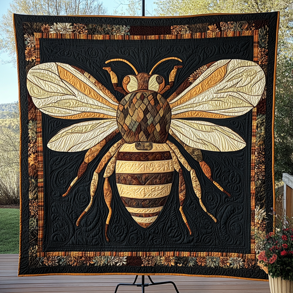 Sweet Nectar Flight Quilted Blanket - Throw (55" x 60")
