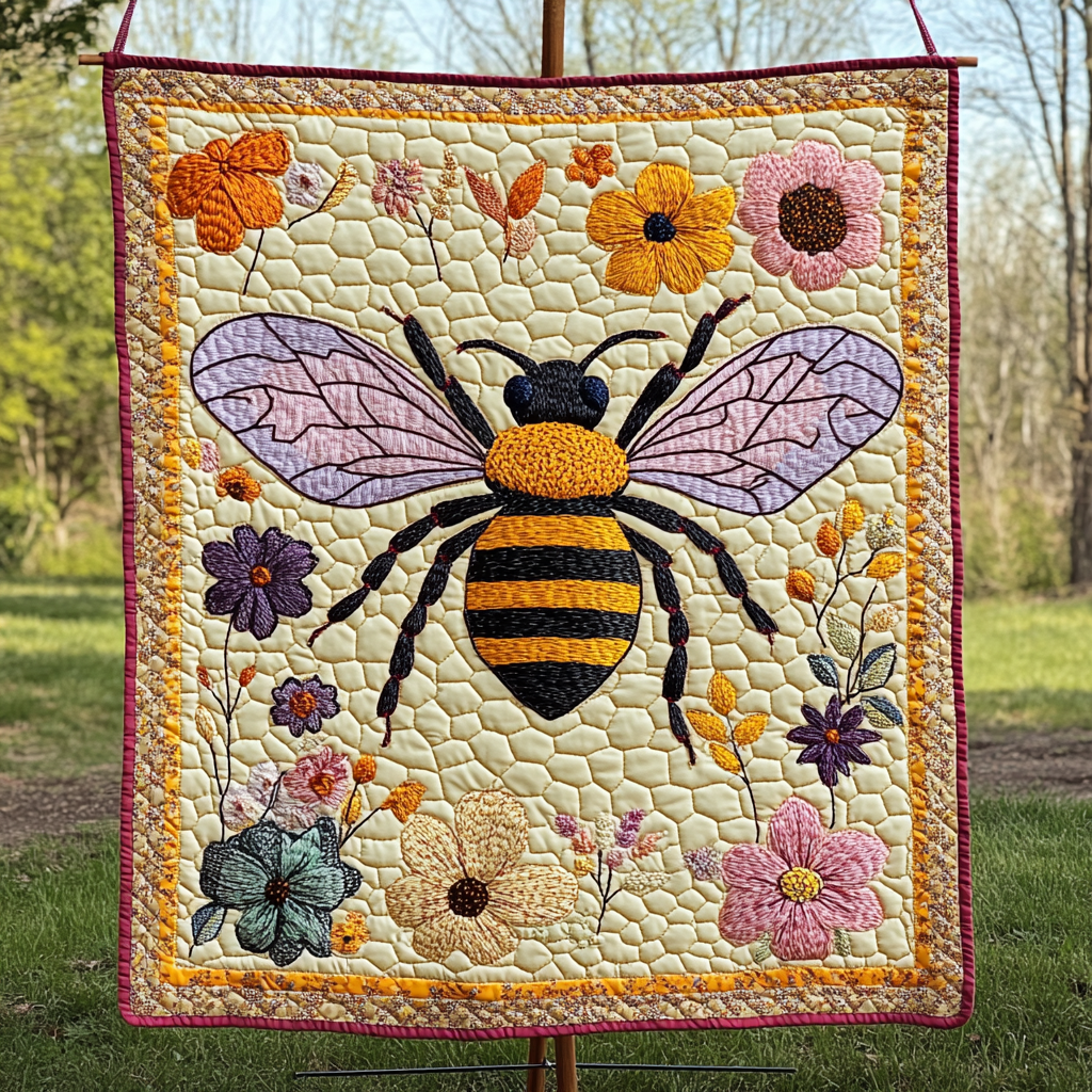 Sweet Nectar Quilted Blanket - Throw (55" x 60")