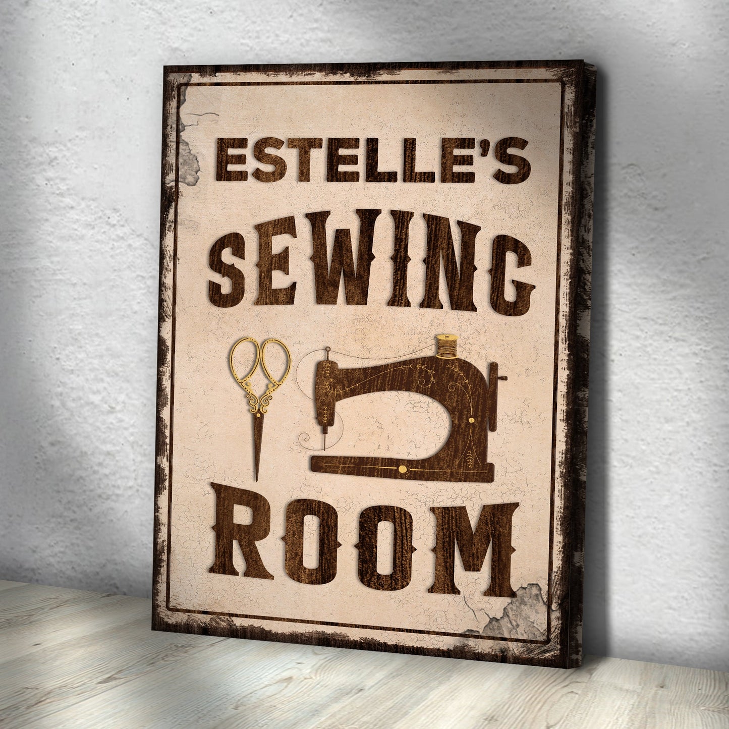 Vintage Sewing Room Sign