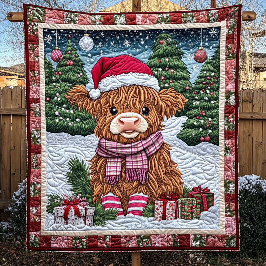 Tartan Tidings Quilted Blanket - Throw (55" x 60")