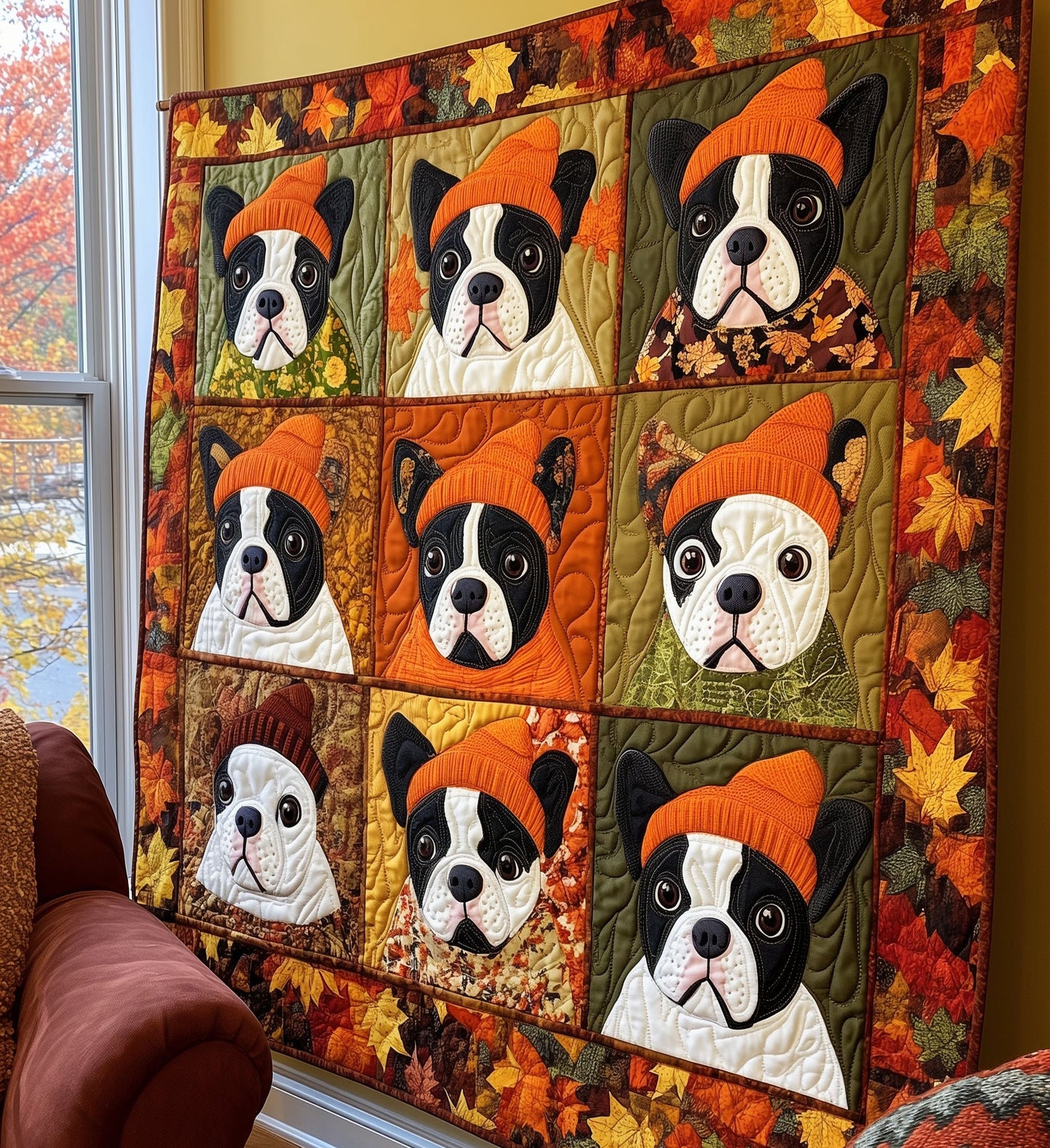 Terrier Tails Quilted Blanket - Throw (55" x 60")