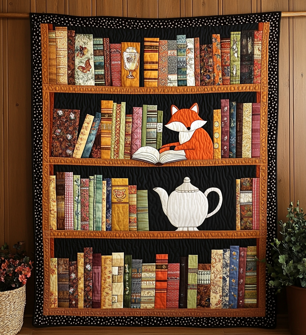 The Book Nook Quilted Blanket - Throw (55" x 60")