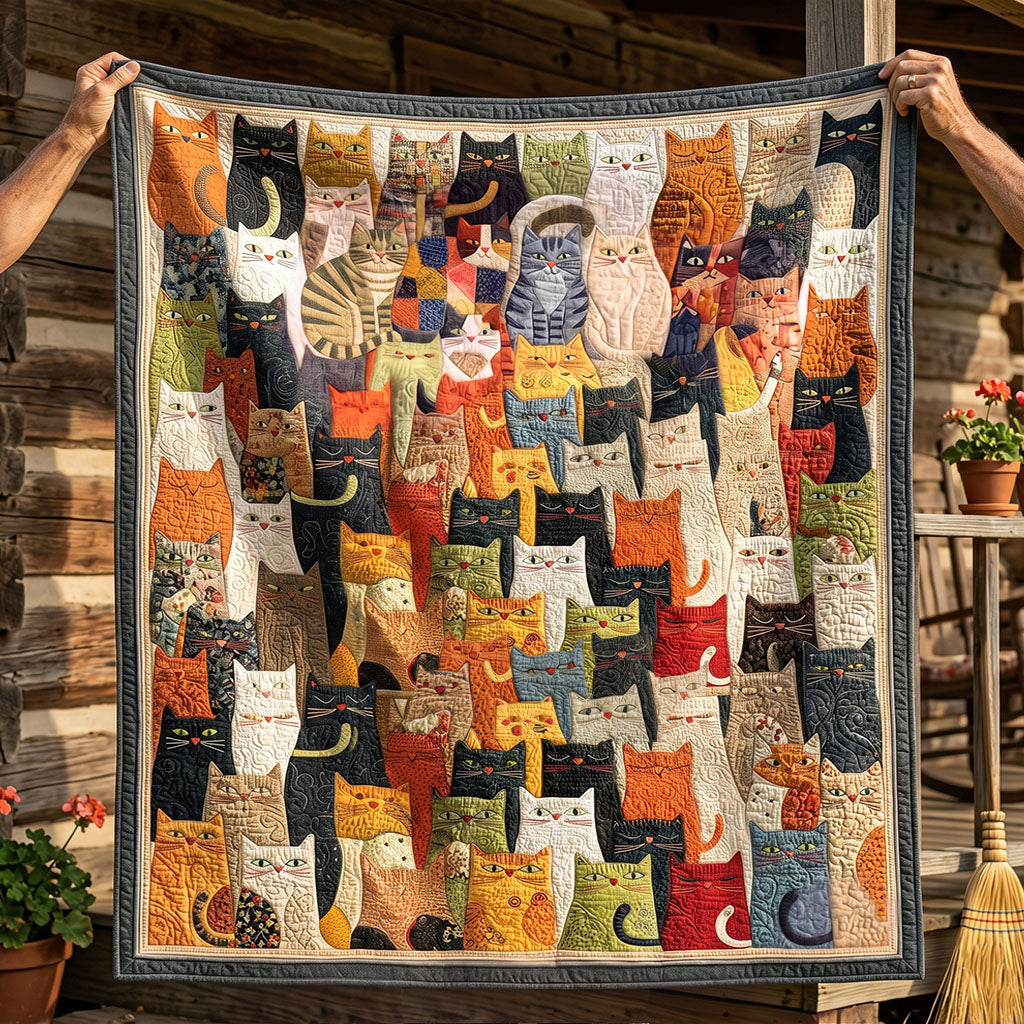 The Curious Cat Quilted Blanket - Baby (30" x 40") - Pack 1