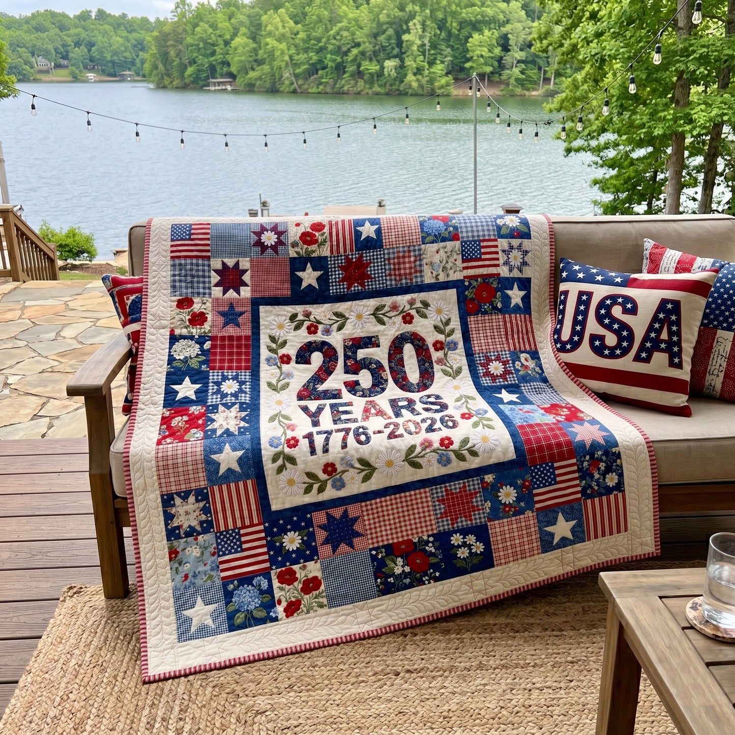 The Sestercentennial Star Quilted Blanket - Baby (30" x 40") - Pack 1