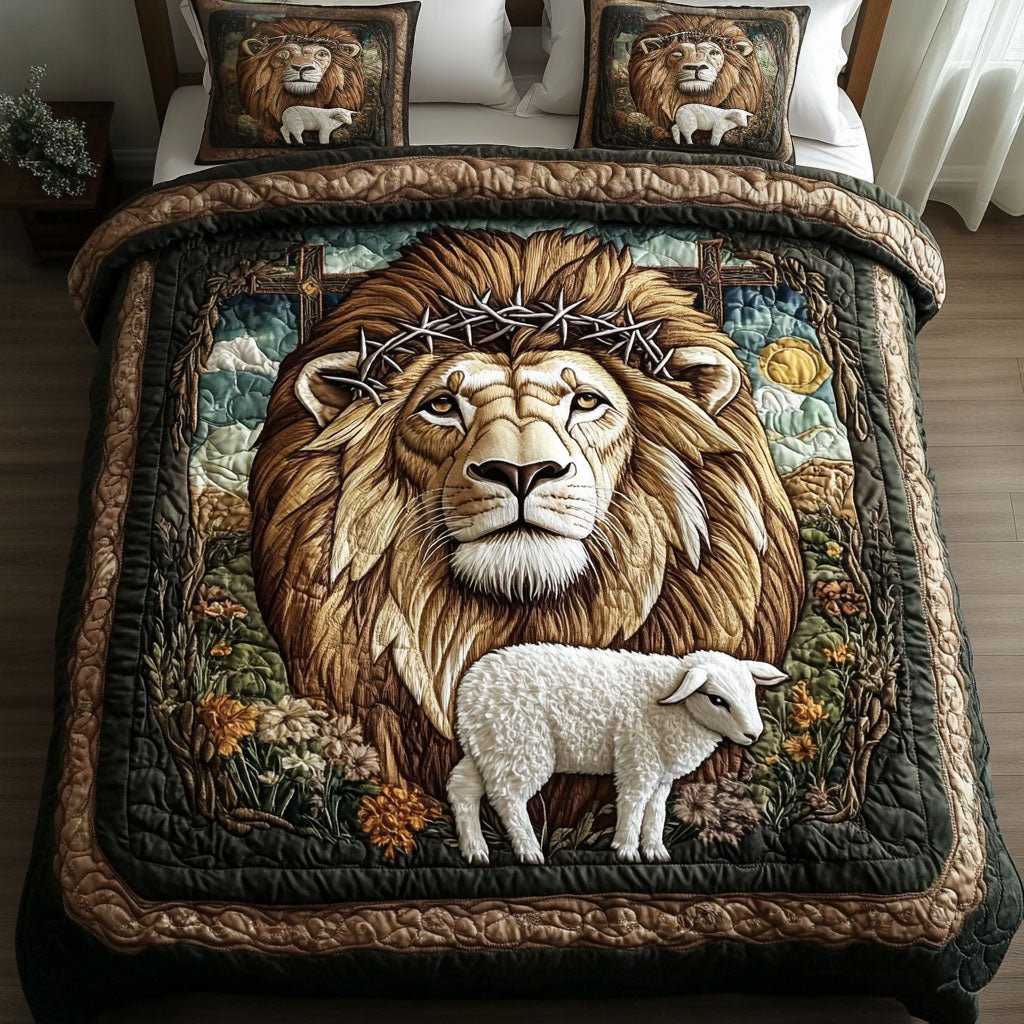 Thorn and Redemption 3-Piece Quilted Bedding Set - Single (59" x 70")