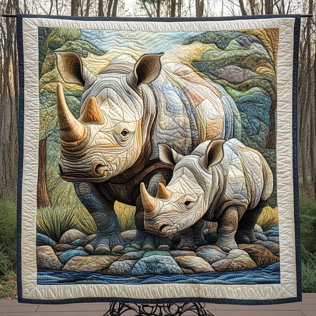 Thunderous Footsteps Quilted Blanket - Throw (55" x 60")