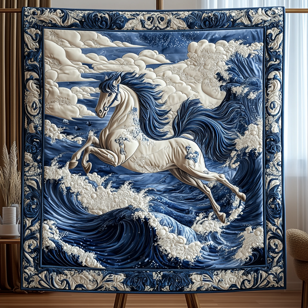 Tide Runner Quilted Blanket - Throw (55" x 60")