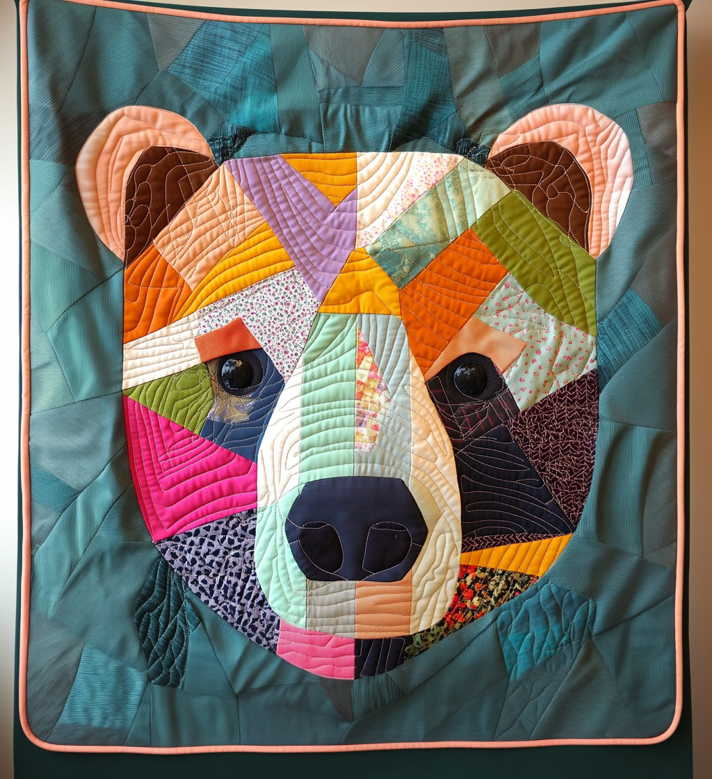 Timberland Bear Quilted Blanket - Throw (55" x 60")