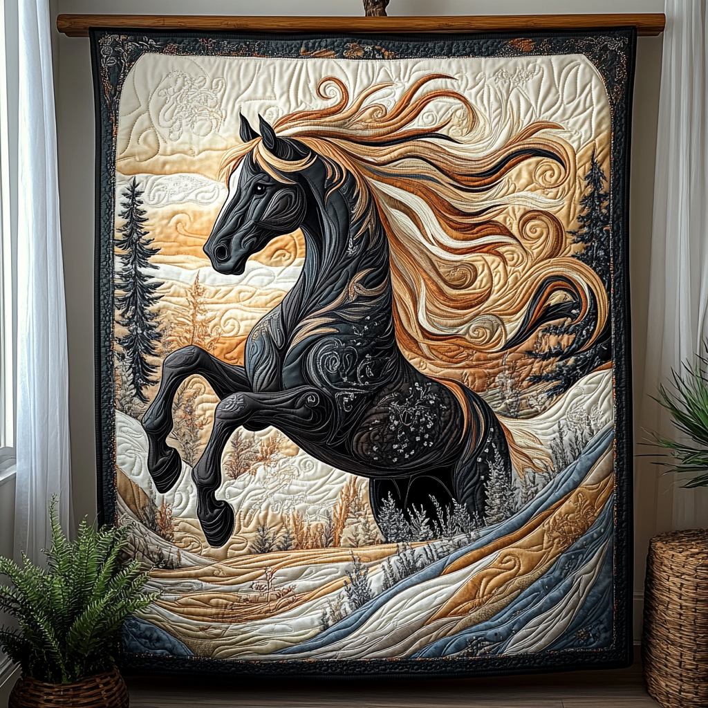 Timeless Hoofbeats Quilted Blanket - Baby (30" x 40")