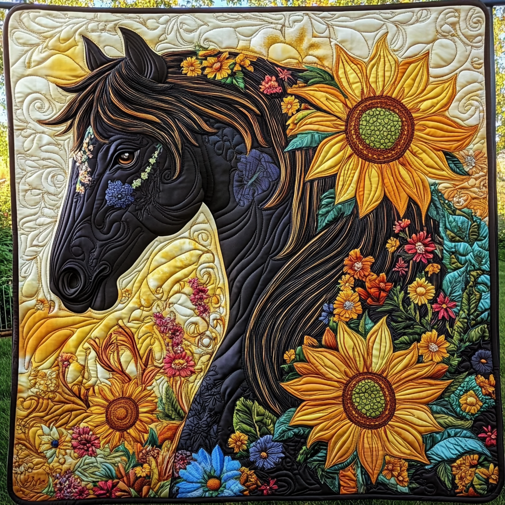 Timeless Trotter Quilted Blanket - Throw (55" x 60")