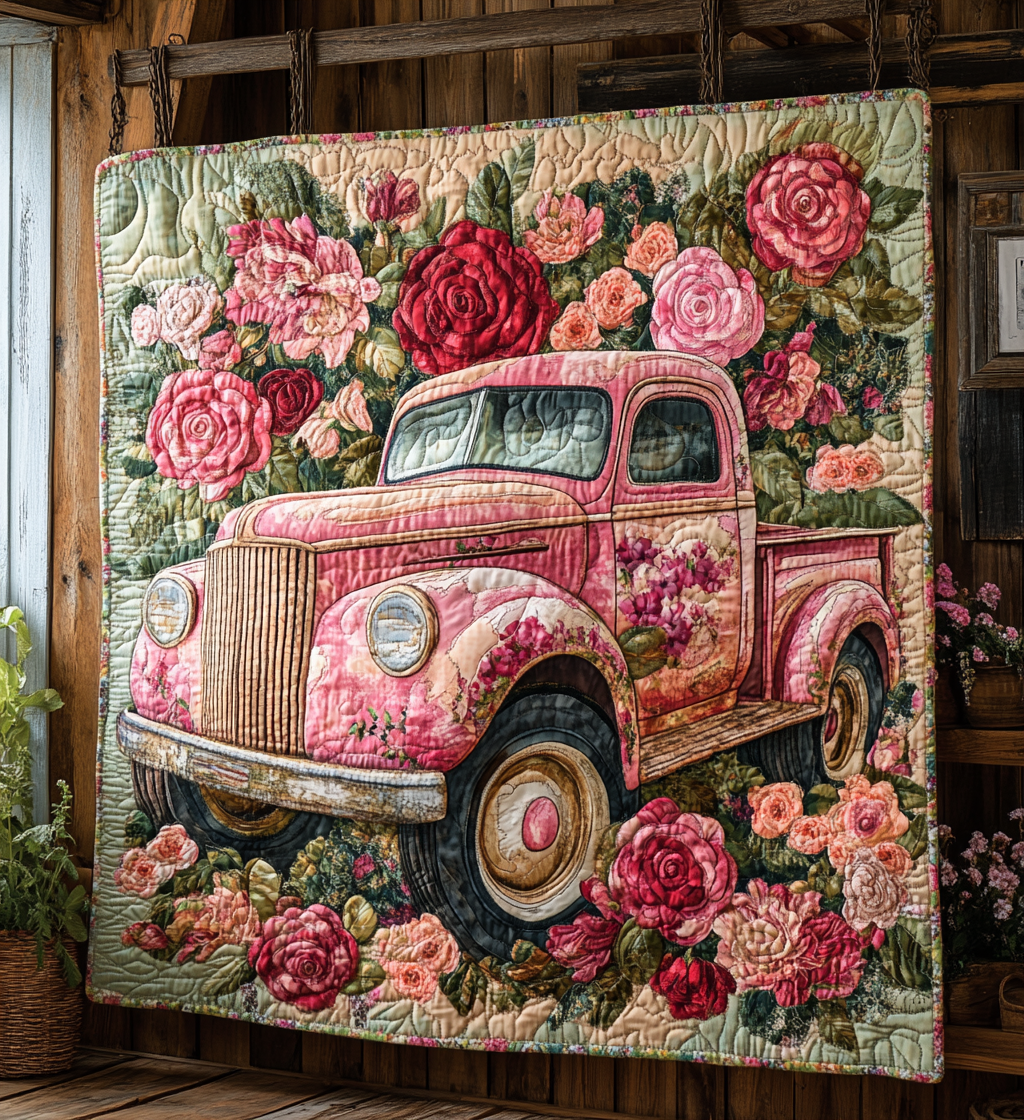 Timeless Truck Quilted Blanket - Throw (55" x 60")
