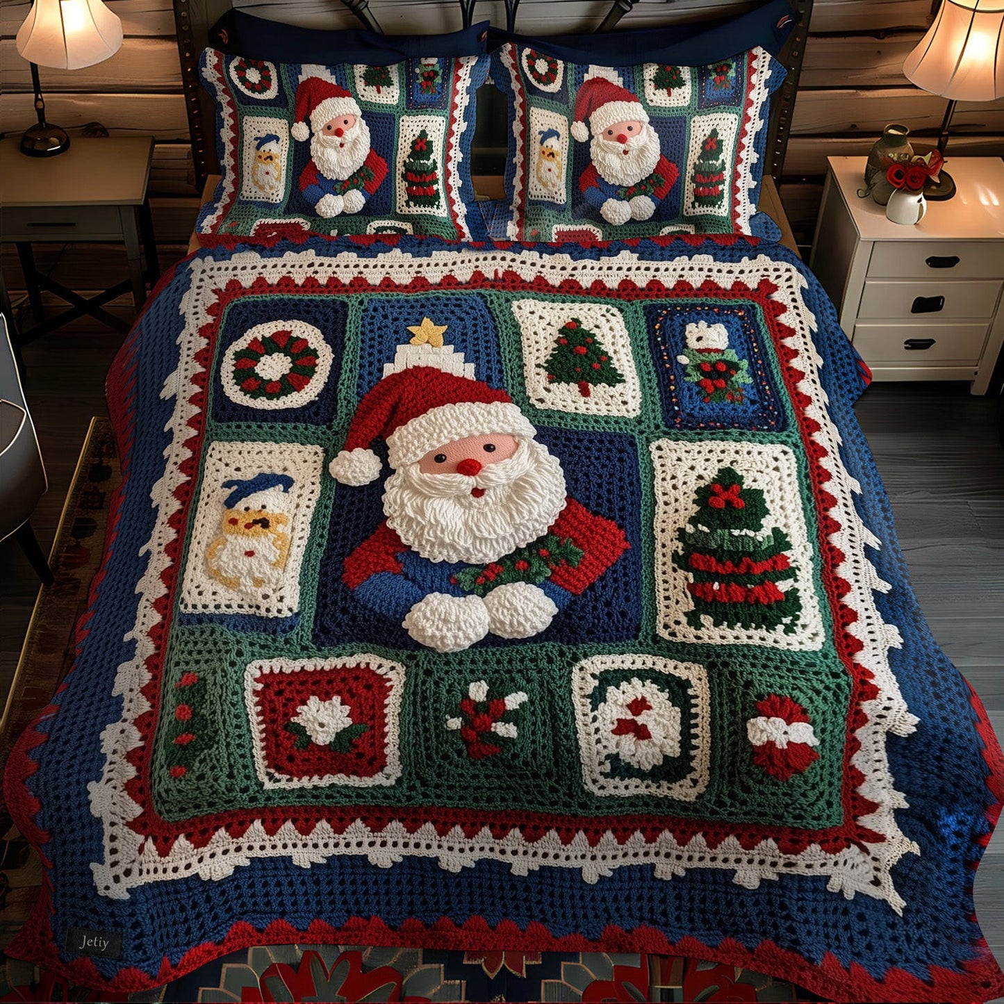 Tinsel Trees 3-Piece Quilted Bedding Set - Single (59" x 70")