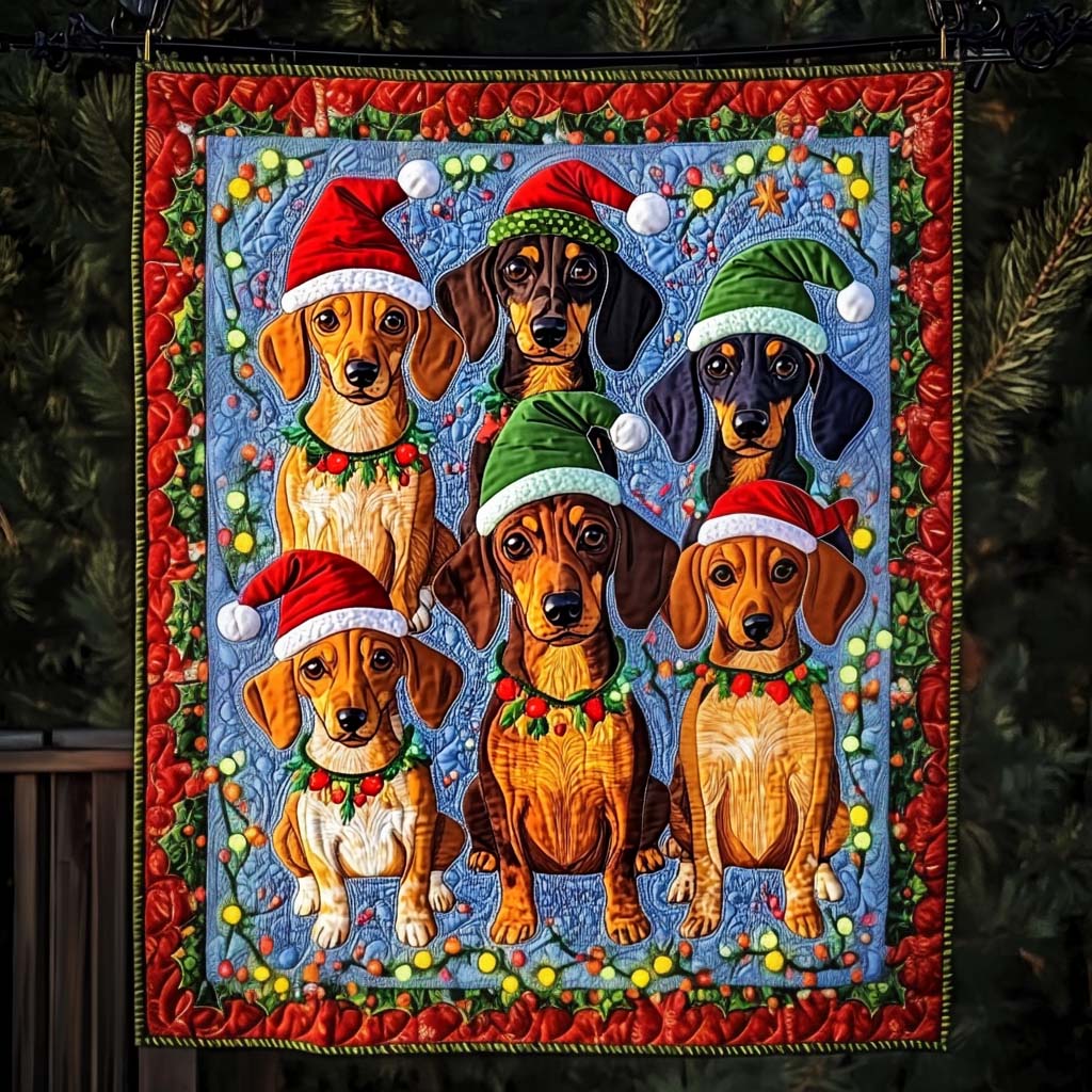 Tinsel Tails Quilted Blanket - Throw (55" x 60")