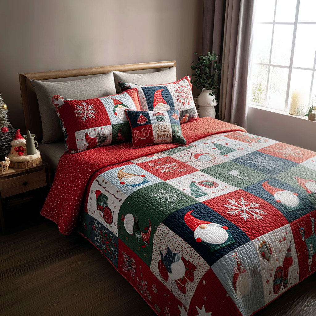 Tinsel Toes 3-Piece Quilted Bedding Set - Single (59" x 70")