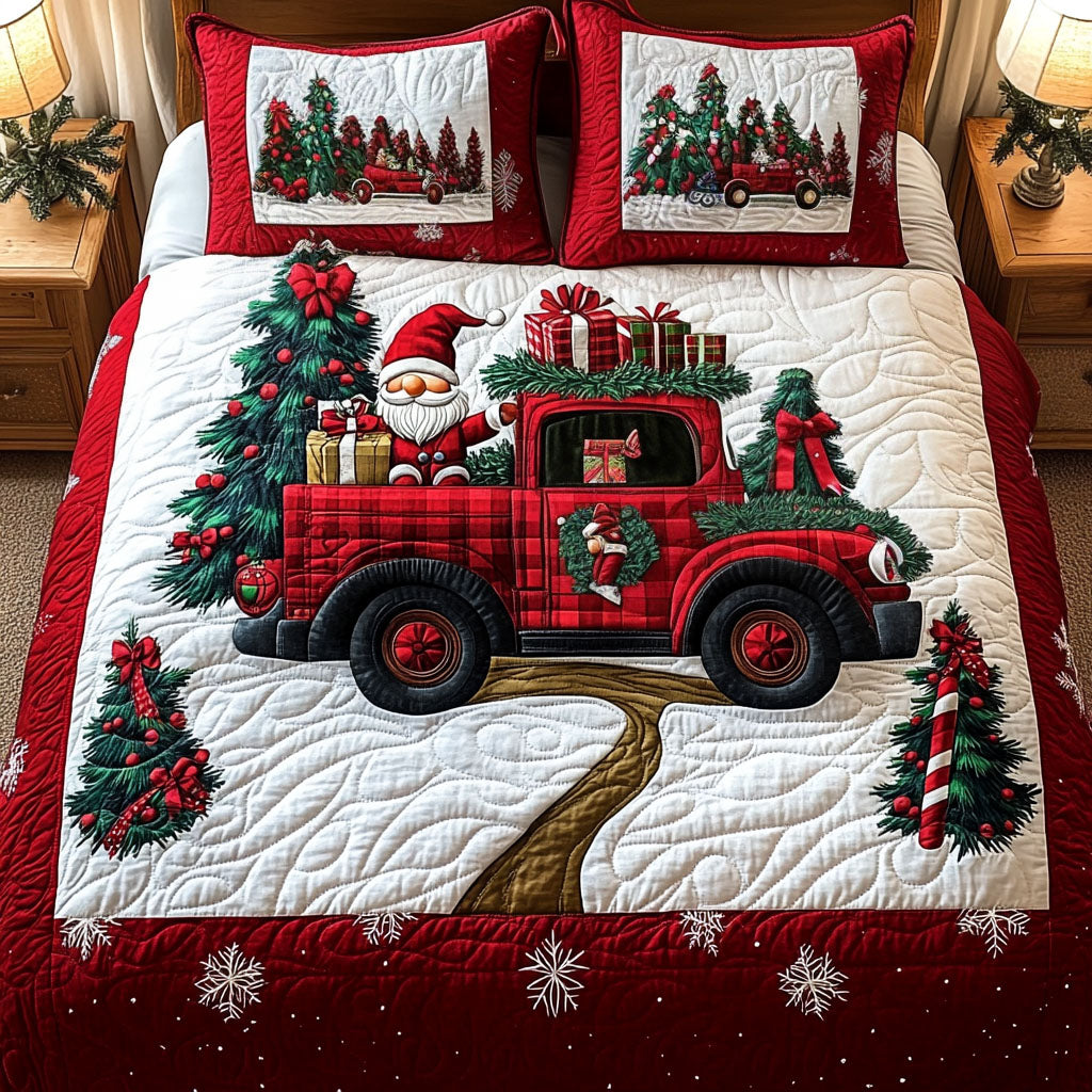 Tis the Season 3-Piece Quilted Bedding Set - Single (59" x 70")