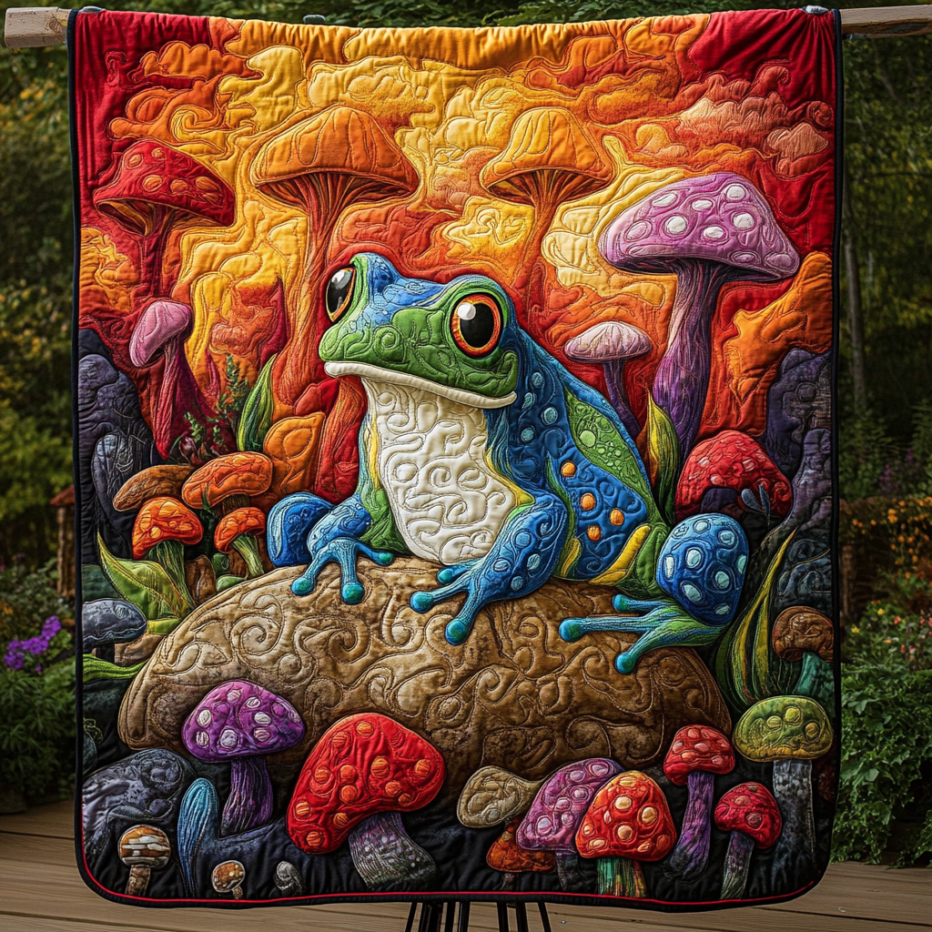 Toadstool Charm Quilted Blanket - Baby (30" x 40")