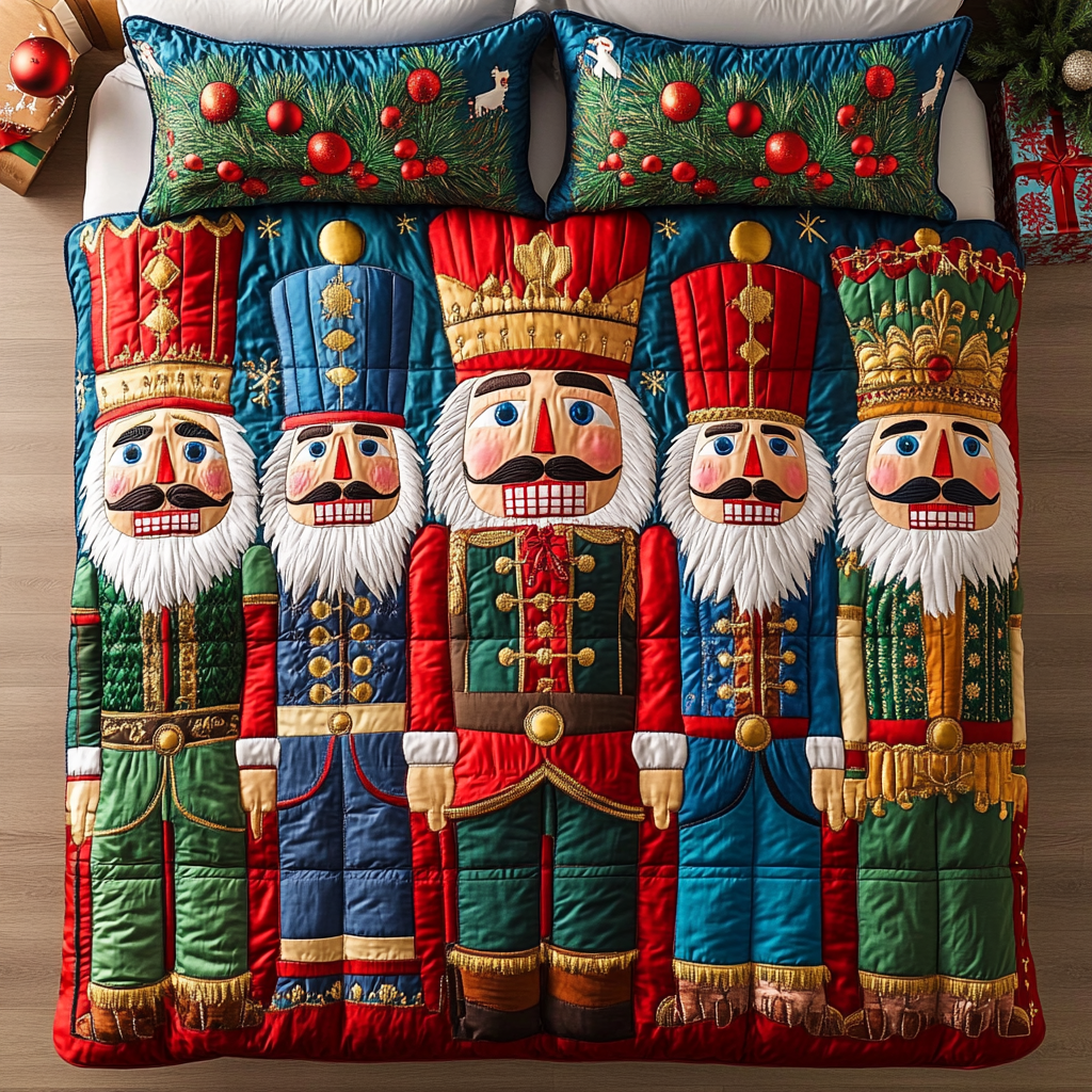 Toy Soldier Charm 3-Piece Quilted Bedding Set - Single (59" x 70")