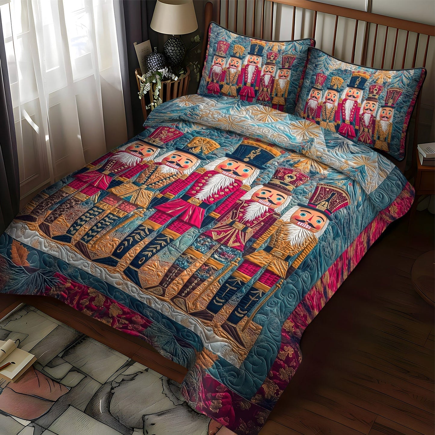 Toy Soldier Waltz 3-Piece Quilted Bedding Set - Single (59" x 70")