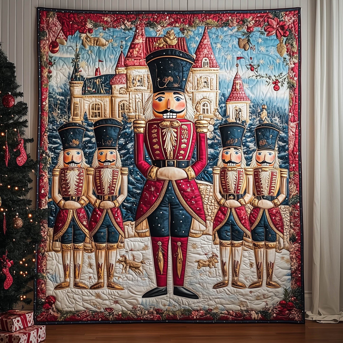 Toy Soldier Waltz Quilted Blanket - Throw (55" x 60")