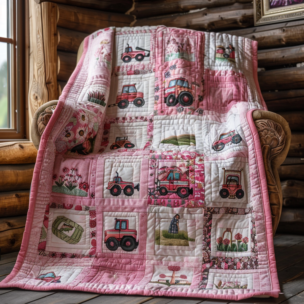 Tractor Love Quilted Blanket - Throw (55" x 60")